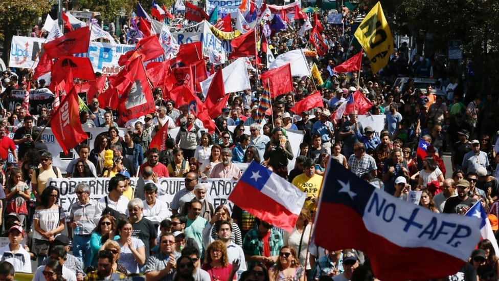 Marcha contra las AFP en Valparaíso