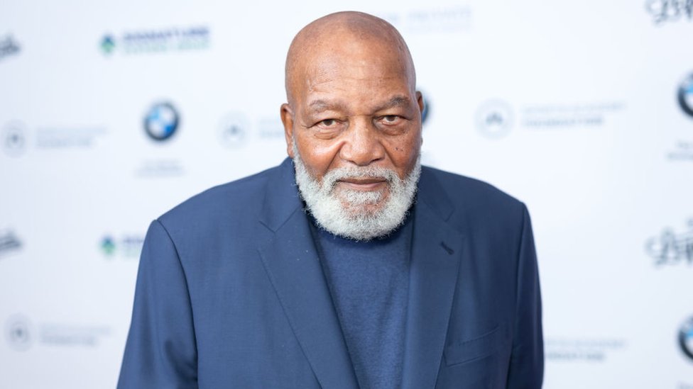 Former Professional Athlete Jim Brown and his Wife Monique Brown News  Photo - Getty Images