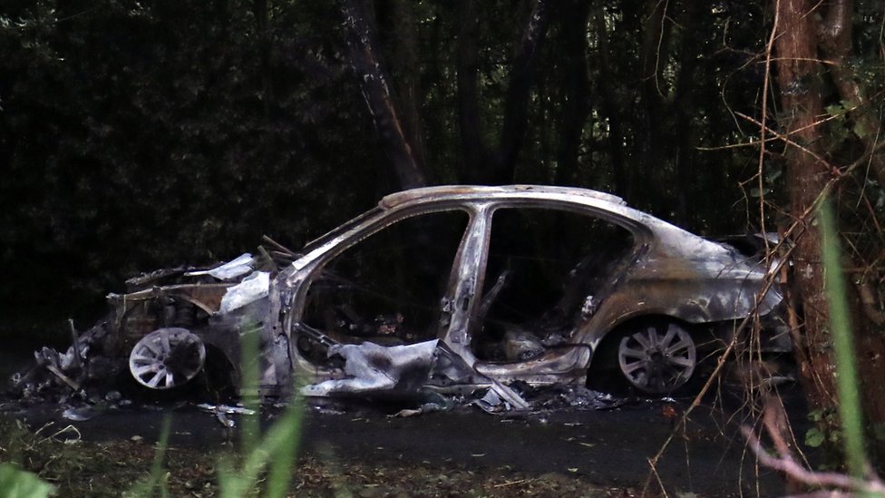 Сгоревшая машина, как выяснилось, использовалась нападавшими Кевином Ланни