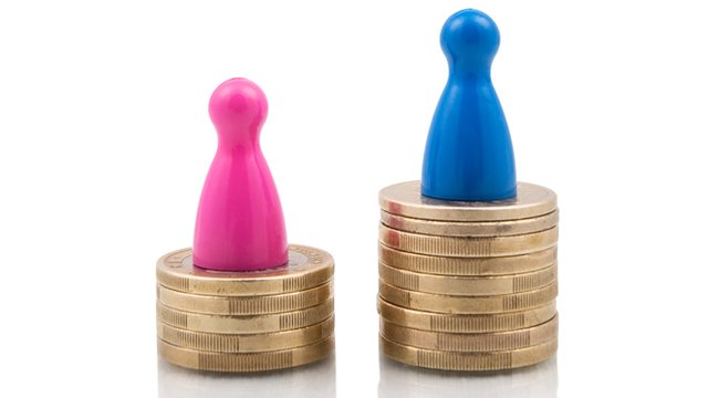 Image suggesting gender pay gap