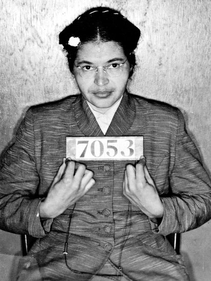 Rosa Parks cuando fue arrestada.