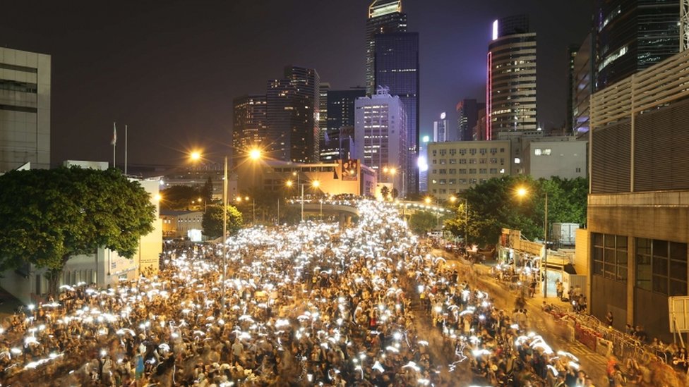 Акция протеста "Оккупай Гонконг" в сентябре 2014 года