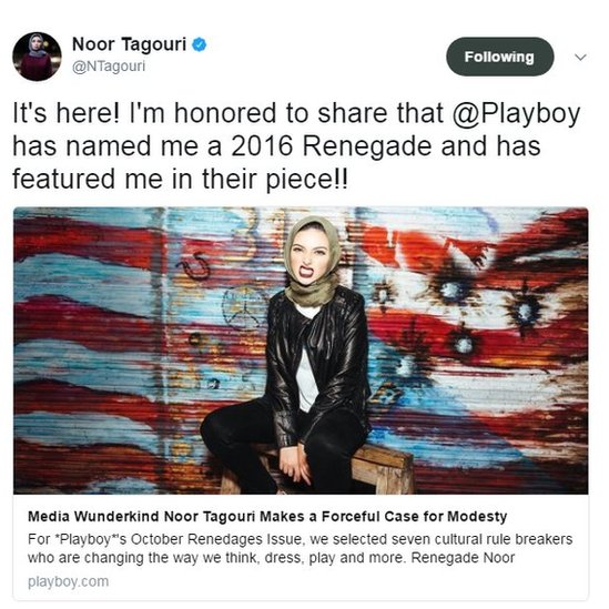 Это здесь! Для меня большая честь рассказать, что @Playboy назвал меня Отступником 2016 года и представил меня в своей статье !!