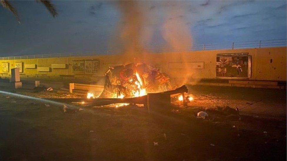 قاسم سليماني قتل في غارة بطائرة بدون طيار