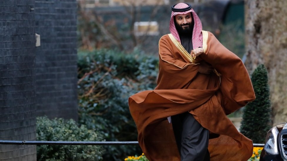 (أرشيف) بن سلمان خلال زيارته لبريطانيا عام 2018