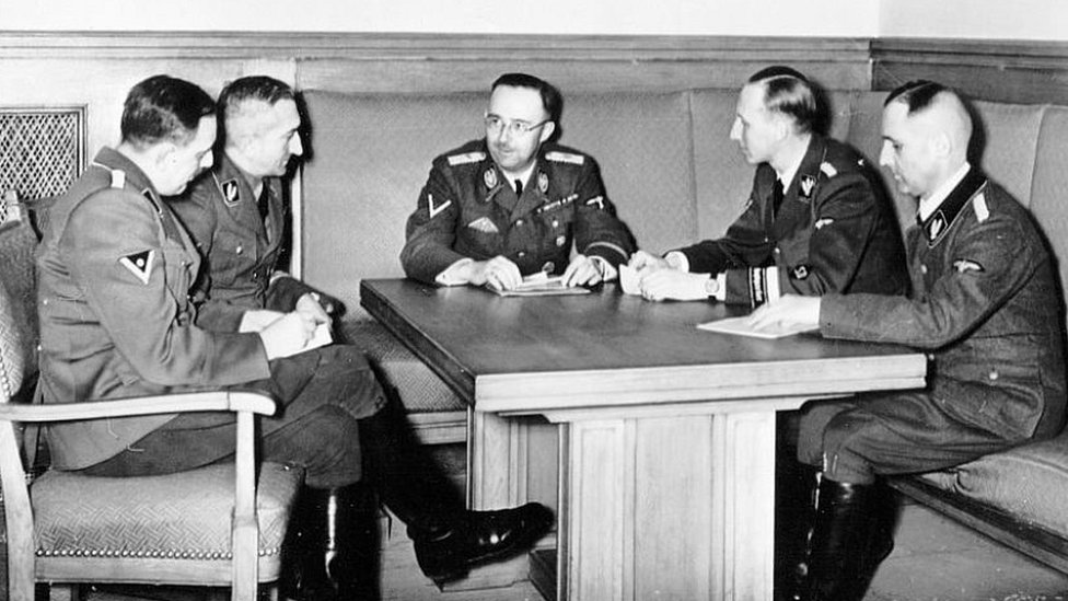 Huber pictured with other SS commanders, 1 Nov 39