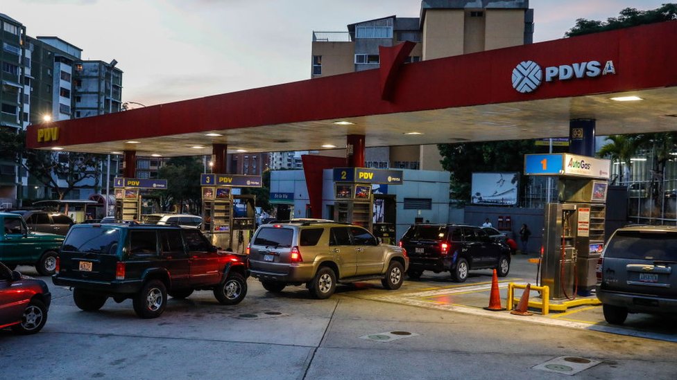 Estación de gasolina en Venezuela.