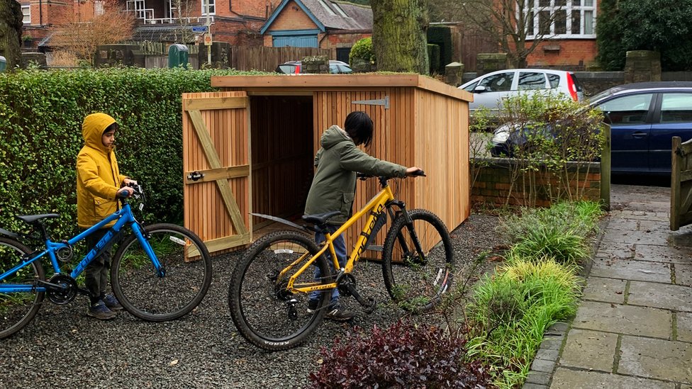 secure bike shed for front garden