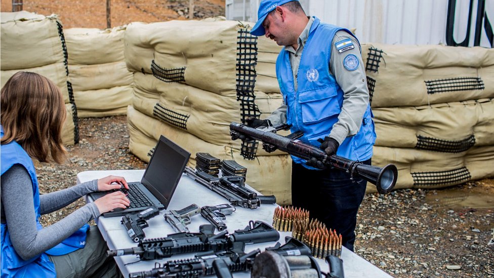 El acuerdo, denominado "Fin del Conflicto", incluye el abandono de las armas. Misión de la ONU