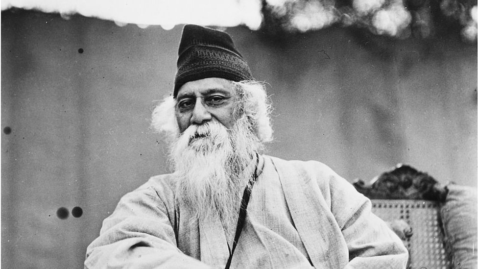 Portrait of Indian author and poet Rabindranath Tagore, circa 1935.