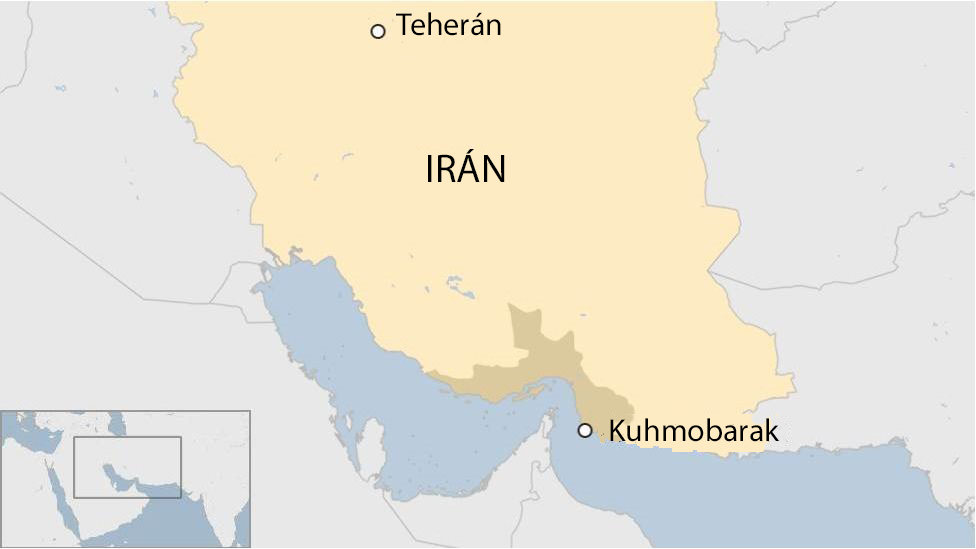 Mapa de Irán.