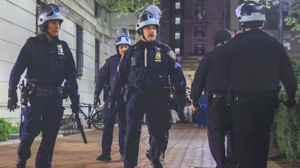 NYPD officer fired gun while clearing Columbia protest