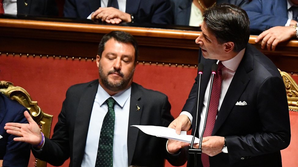 Conte y Salvini.