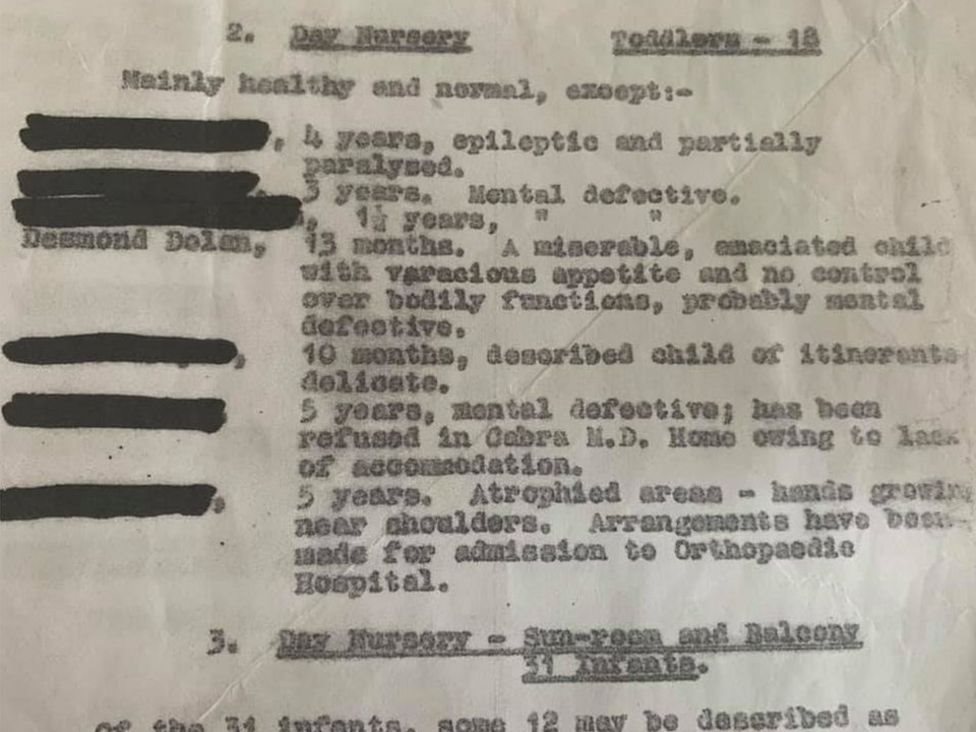 El reporte de 1947 sobre el estado de salud de John.