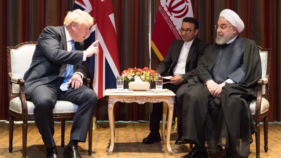 Борис Джонсон и Хасан Рухани