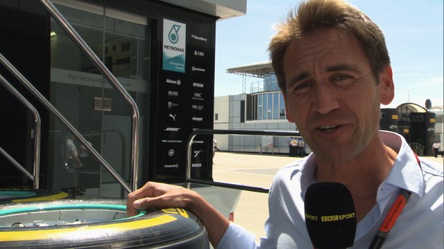 BBC F1 pit lane reporter Tom Clarkson