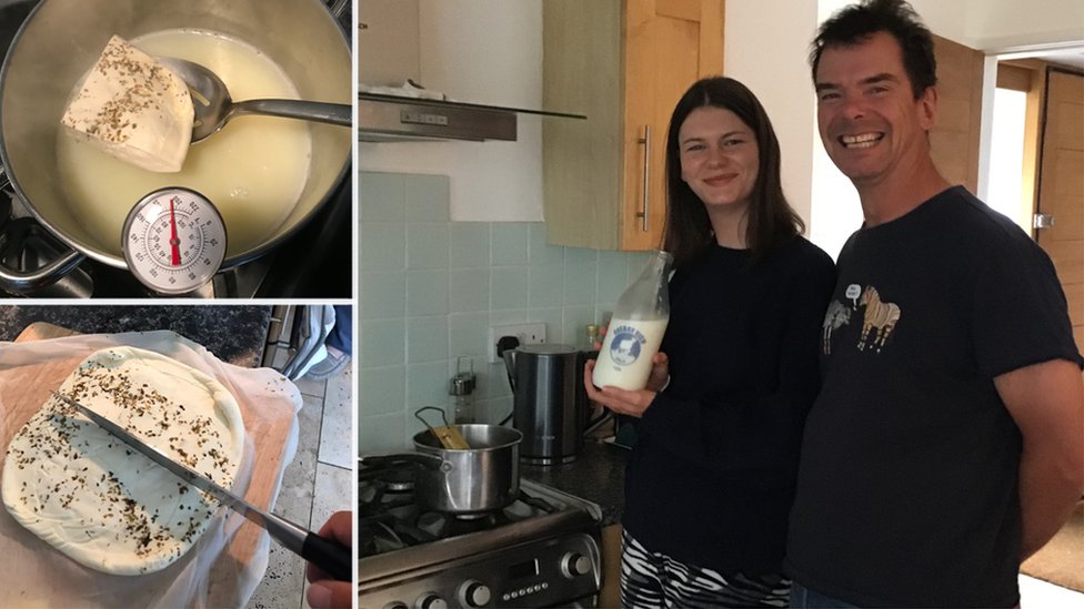 Роб Марчант и его дочь Хлоя делают сыр халуми