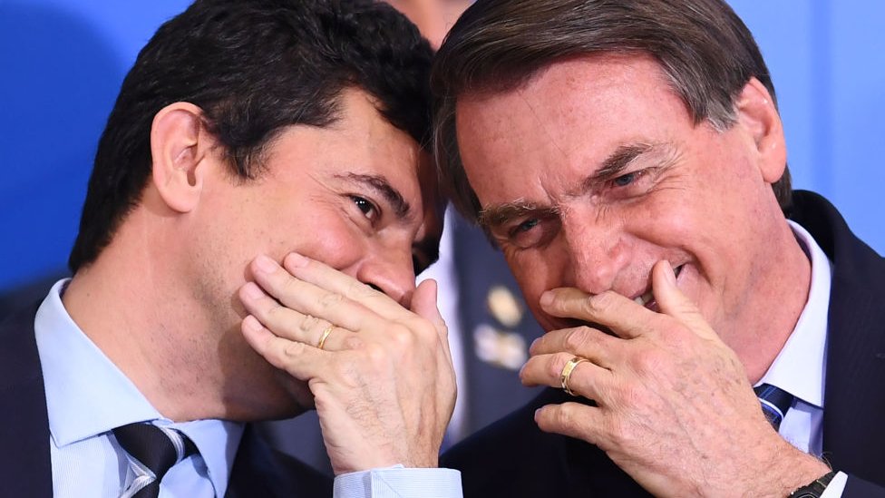 Moro e o presidente Jair Bolsonaro em 2019