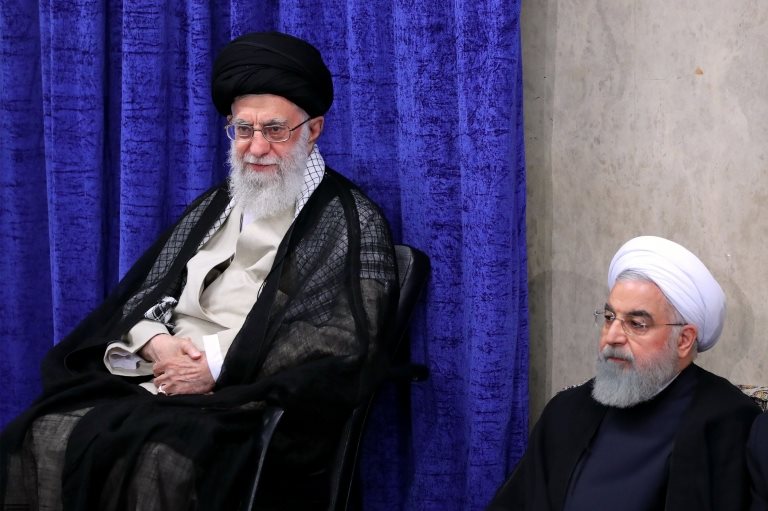 Ali Khamenei y Hassan Rouhani