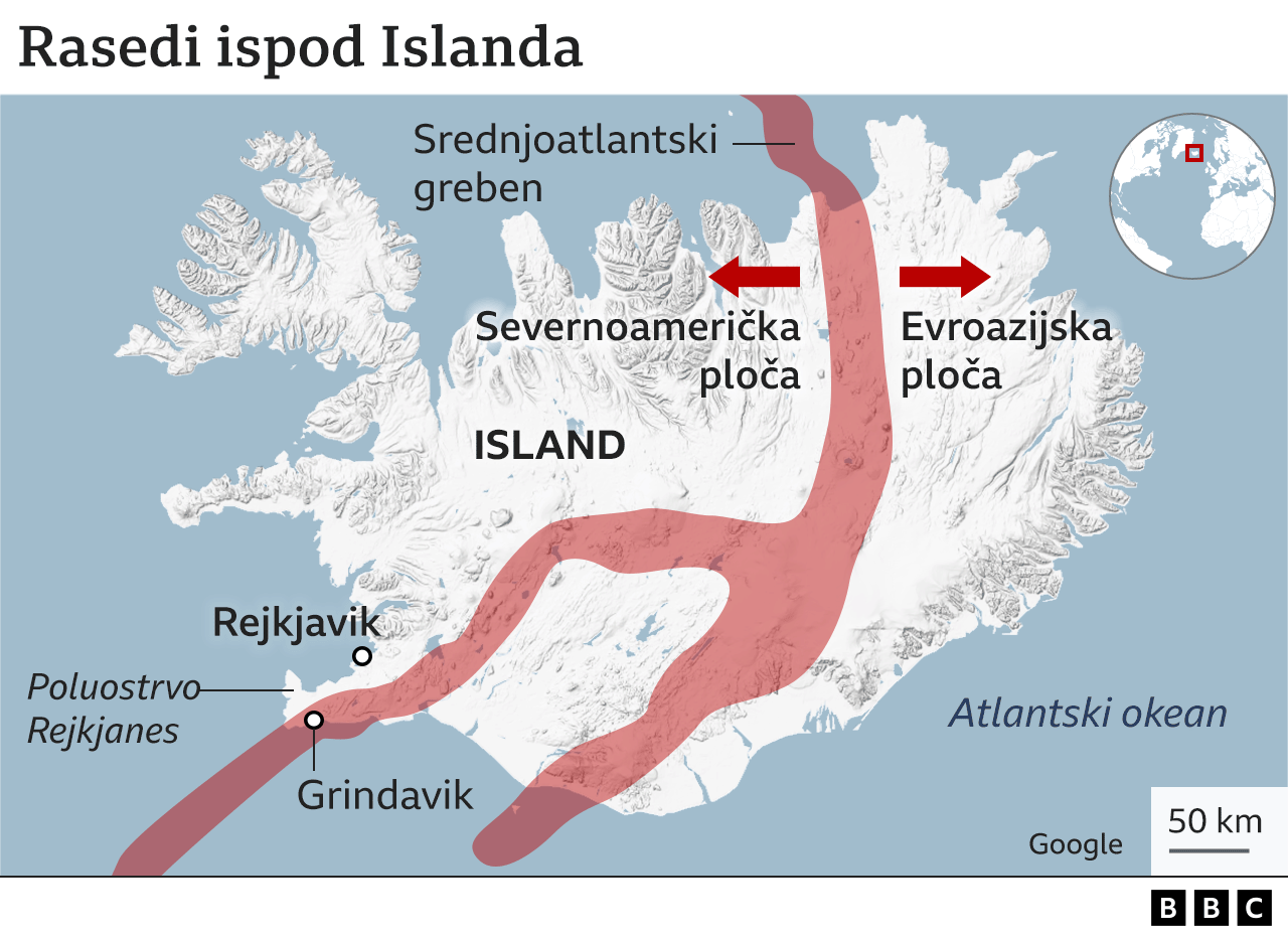 Ilsand, vulkani, rasedi na Islandu