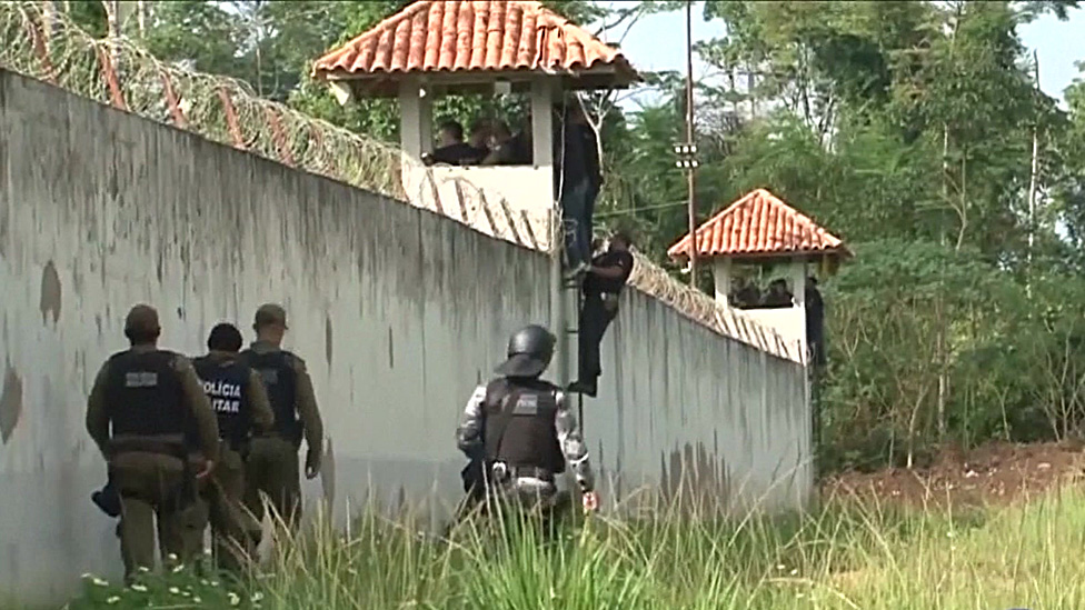 Brazil drug gangs spark prison riot, at least 56 dead - Jamestown Sun