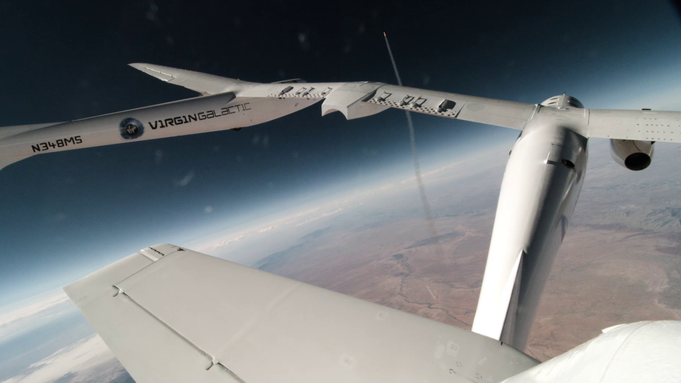 Virgin Galactic Rocket Plane Flies To Edge Of Space Bbc News