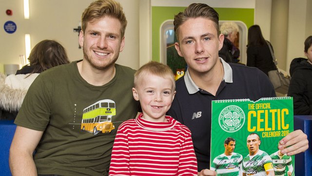 Celtic players visit The Royal Hospital for Children