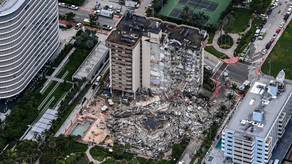 Edificio derrumbado en Miami