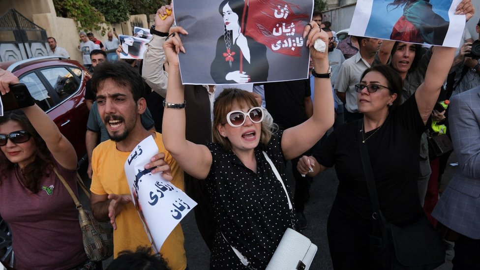 Manifestación en el Kurdistán irakí