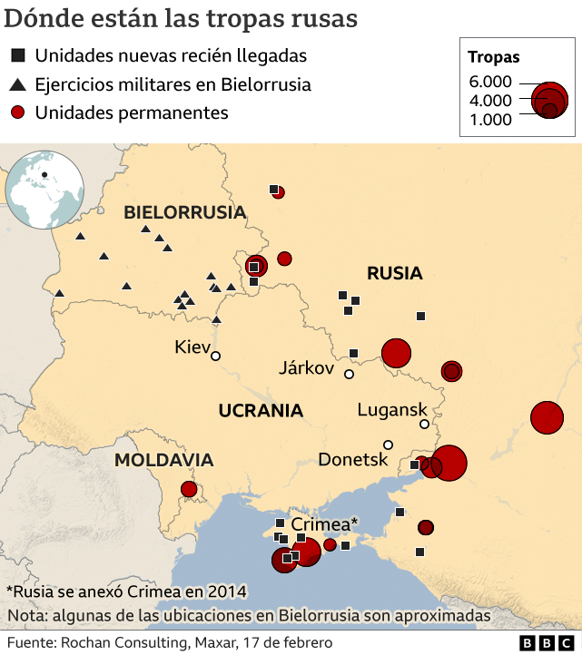 Mapa Ucrania-Rusia