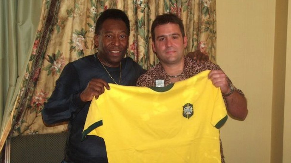 The BBC's Fernando Duarte and Pele in Berlin in 2006