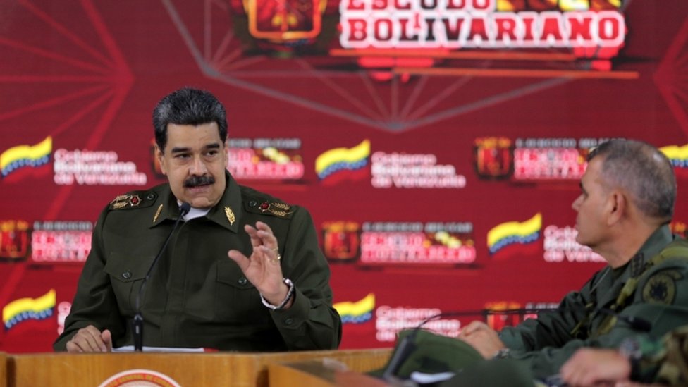 Nicolás Maduro y el ministro de Defensa, Vladimir Padrino.