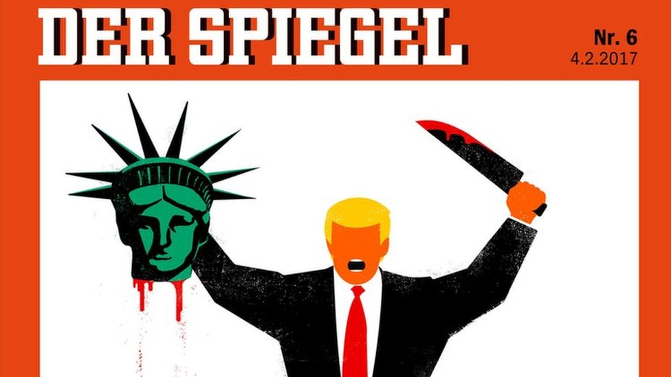 Der Spiegel: Trump beheading cover sparks criticism - BBC News