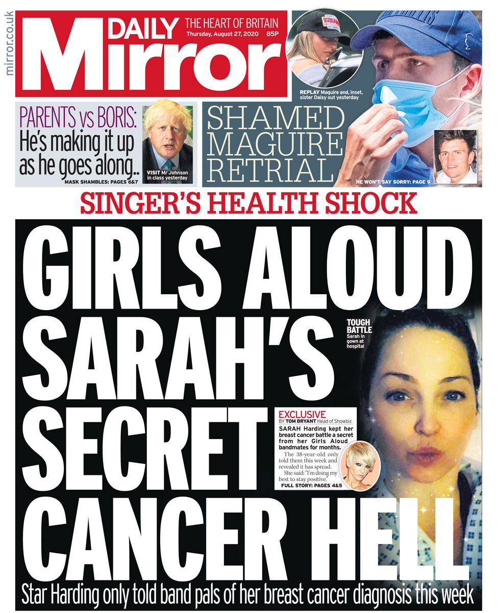 Daily Mirror front page