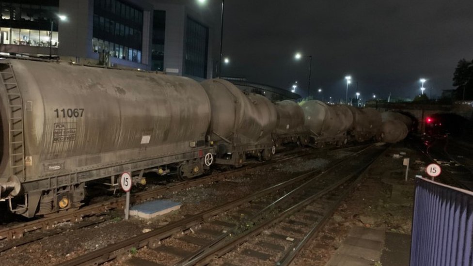 The derailment in Sheffield