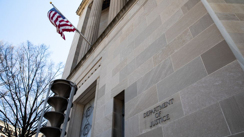 Здание Министерства юстиции США в Вашингтоне, округ Колумбия, 3 апреля 2019 г.