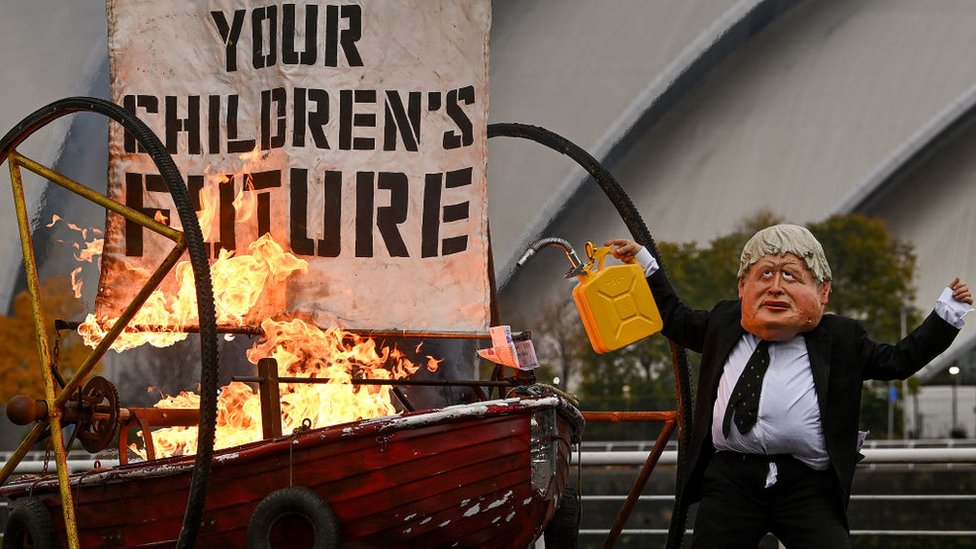 Manifestantes en Glasgow