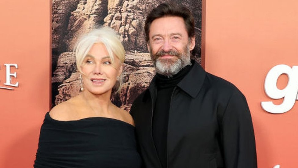 Jackman and Furness at the premiere of Ghosted in April
