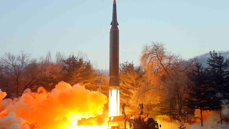 Image of North Korean missile test (via KCNA)