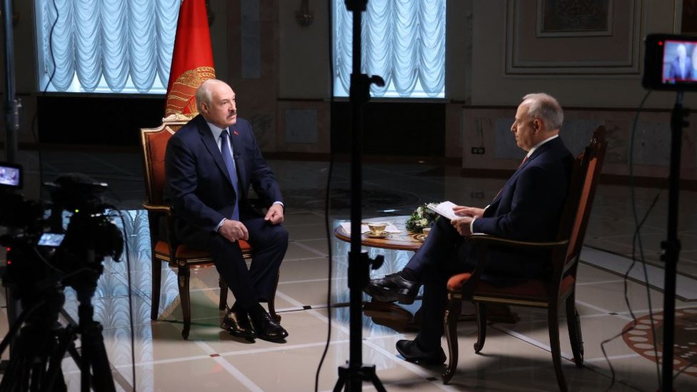 Steve Rosenberg interviewing Alexander Lukashenko