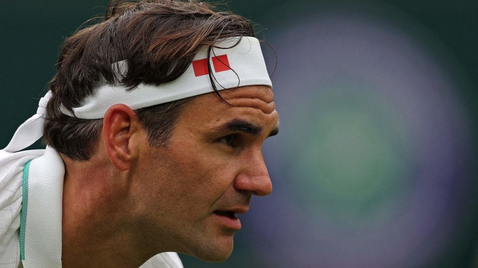 Roger Federer en un partido