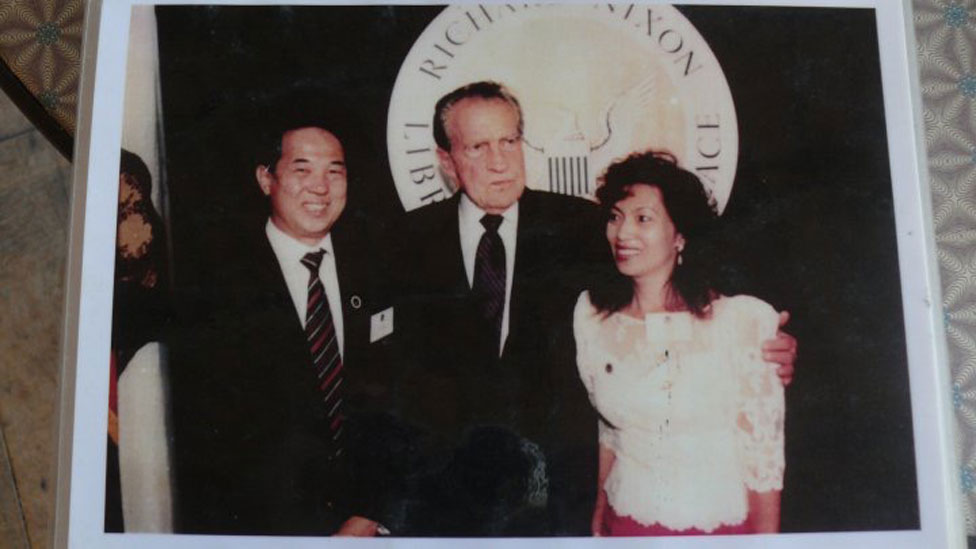 Ted yChristy con el presidente Nixon