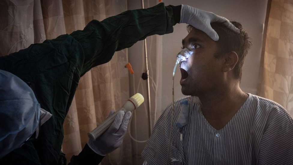Un paciente de mucormicosis en India