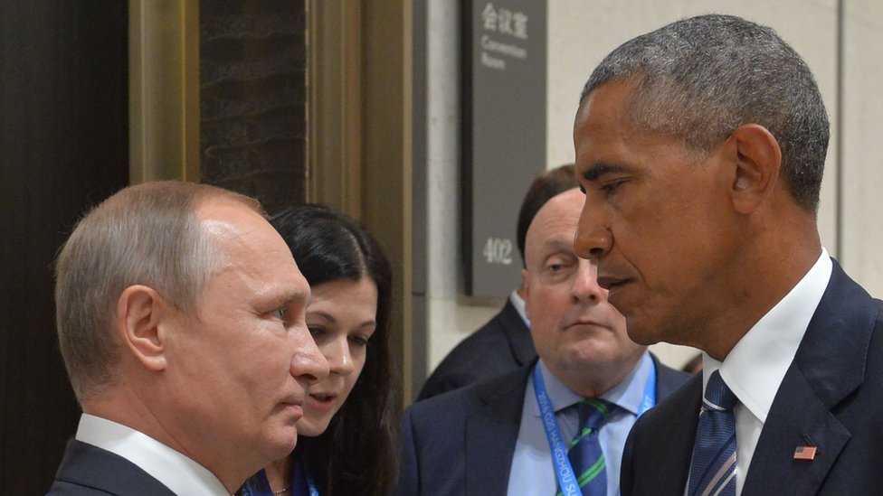 Президент России Владимир Путин и президент США Барак Обама на саммите G20 в Китае в сентябре прошлого года