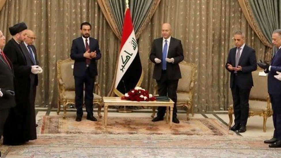 مصطفى الكاظمي رئيس وزراء العراق الجديد مع الرئيس برهم صالح