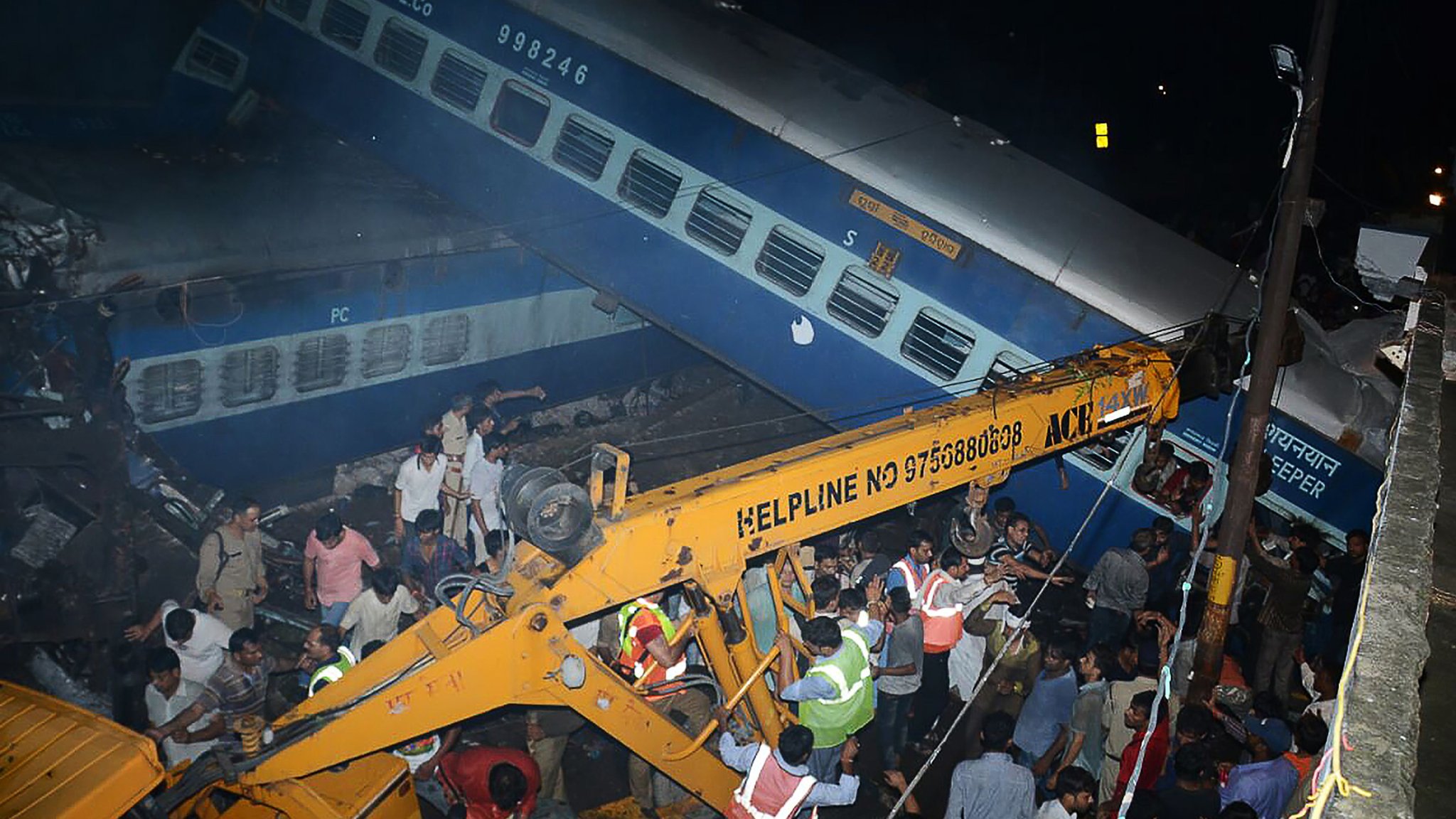 train crashed India