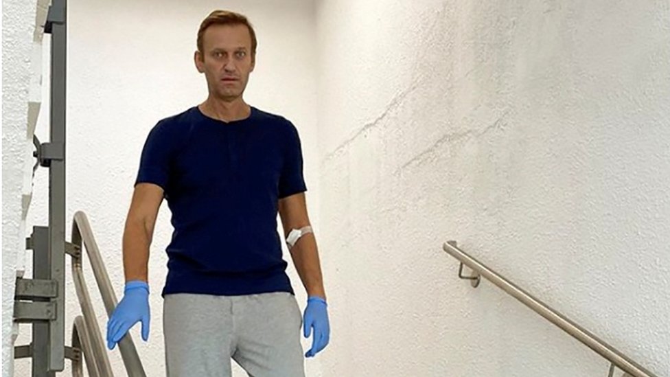 Alexei Navalny photographed leaving hospital in Berlin