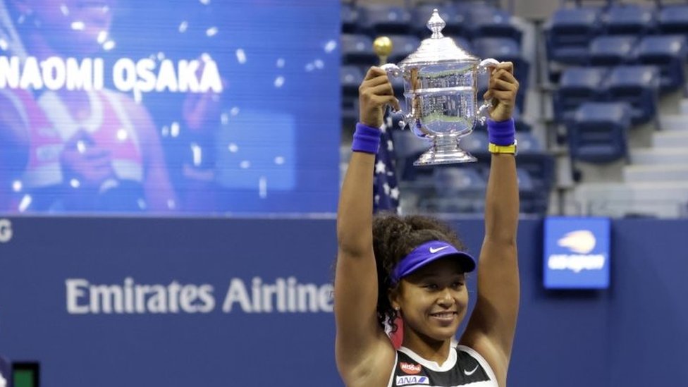 贏得美國網球公開賽冠軍的大坂直美