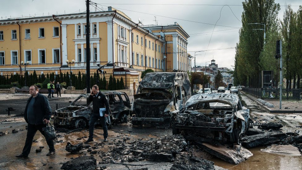 Ukrayna'nın başkenti Kiev'e yapılan füze saldırısı