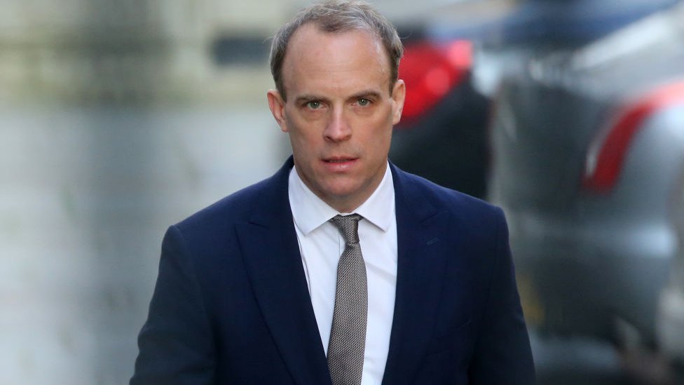 وزير الخارجية البريطاني دومينيك راب، داونينغ ستريت، 16 أبريل/نيسان 2020